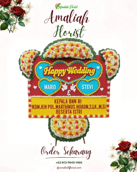 Papan Bunga Pernikahan Mekakau Ilir